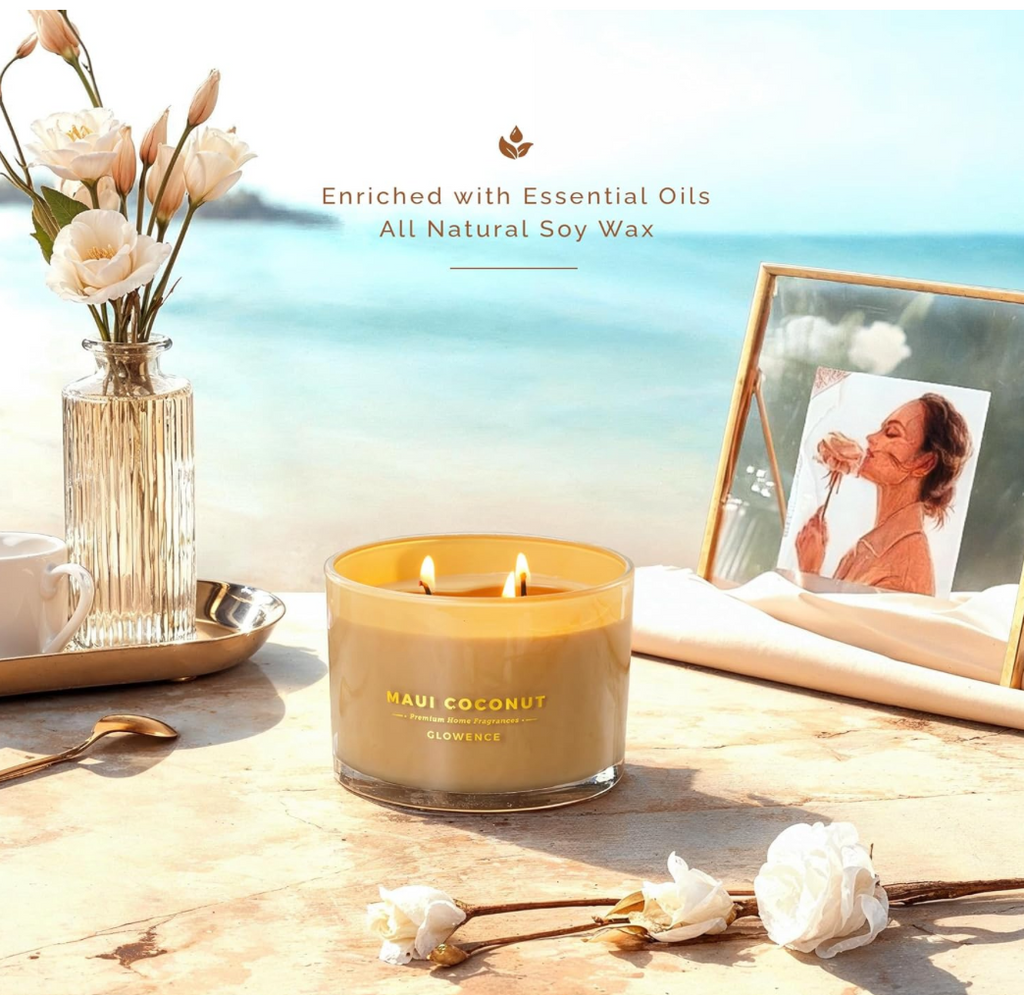 011 Coconut Scented Candle - 100% Natural Soy Wax
